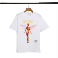 2023 newfog Fear of God Kanye ROCK Style Nirvana Angel พิมพ์เสื้อยืดคอกลมแขนสั้น