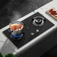 หม้อหุงก๊าซที่มี2เตาบ้านในตัว Cooktop เตาแก๊สเตาสำหรับห้องครัวหม้อหุงคู่ก๊าซธรรมชาติเตาทำอาหารเหลว