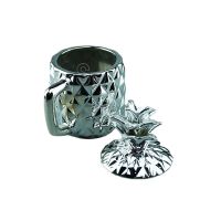 [COD] Post-modern foreign trade export to and abstract decoration electroplating pineapple ceramic storage box