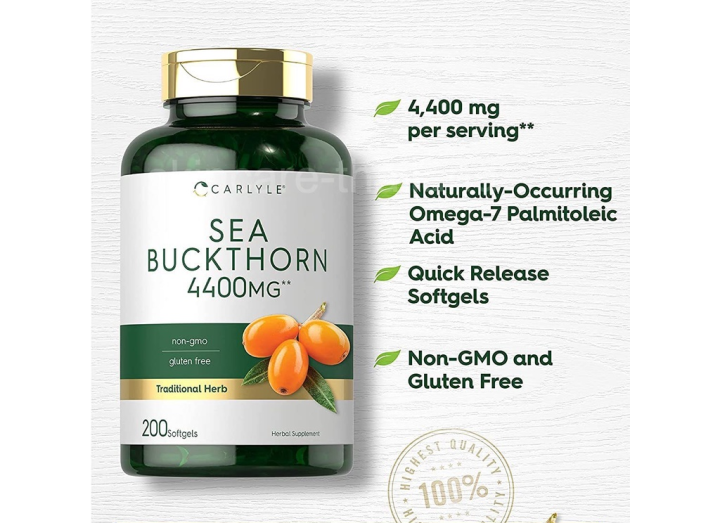 Carlyle Sea Buckthorn Oil 4400mg. 200 caps