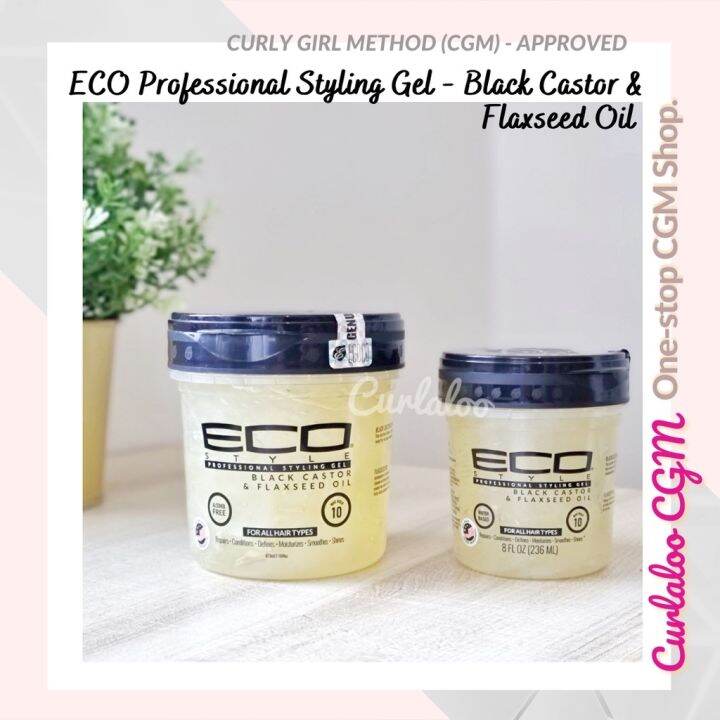 Curlaloo CGM Shop ECO Style Professional Styling Hair Gel Black