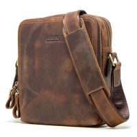 CONTACTS 2021 New Genuine Leather Mens Messenger Bag Vintage Shoulder Bags for 7.9" Ipad Mini High Quality Male Crossbody Bag