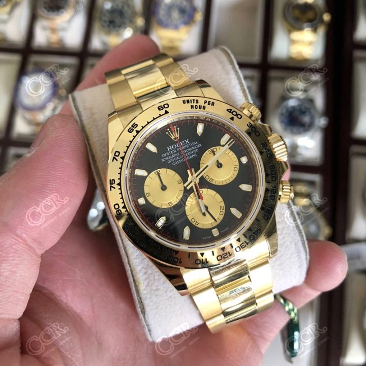 rolex-ของแท้-daytona-series-116508-gold-นาฬิกาข้อมือผู้ชาย-paul-อัตโนมัติรองรับการตรวจสอบ