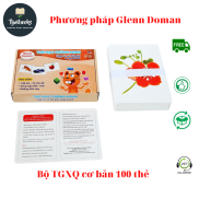 GIẢM GIÁ SỐC Bộ Thẻ học thông minh Glenn Doman Tiếng Việt song ngữ 100 thẻ
