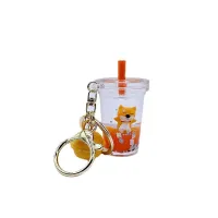 【YD】 Internet Ins Shiba Inu Perfume Bottle Floating Keychain Female Exquisite Pendant Couple