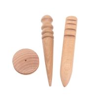 Multi-Size Handmade Burnishing Rod for Leather Craft Edges Slicker Round Wood DIY Leathercraft Tool for leather craft edge Shoes Accessories