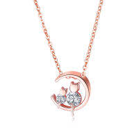 2019 Summer New Necklace Copper Plating Rose Gold Animal Jeweled Pendant Womens Accessories