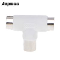 【No-profit】 ANPWOO 2 Way TV T Splitter Aerial Coaxial Cable Male To 2x Female Connectors Adapter