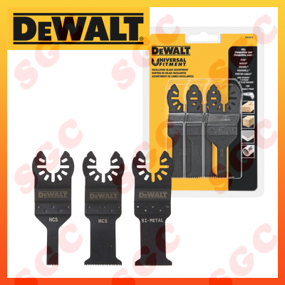 DeWALT DWA4215 DeWALT ชุดใบเลื่อยเครื่องมือสั่น 3 ชิ้น ใบเลื่อยเครื่องมือสั่น 3 ตัวชุด DeWALT MULTITOOLS 3 PC./P.