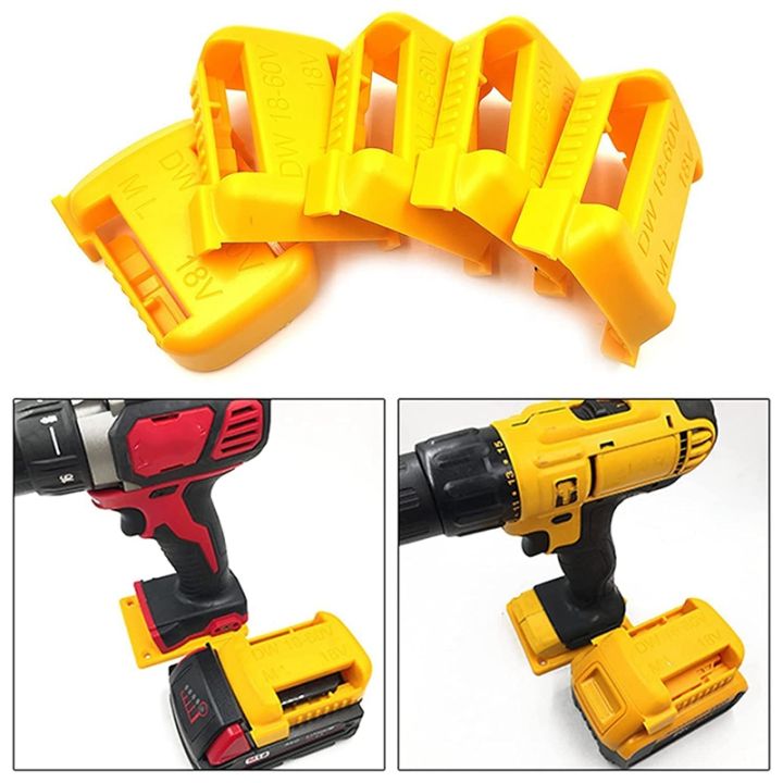 battery-base-and-tool-holder-for-dewalt-drills-20v-12v-and-m18-tools-yellow-pack-of-20