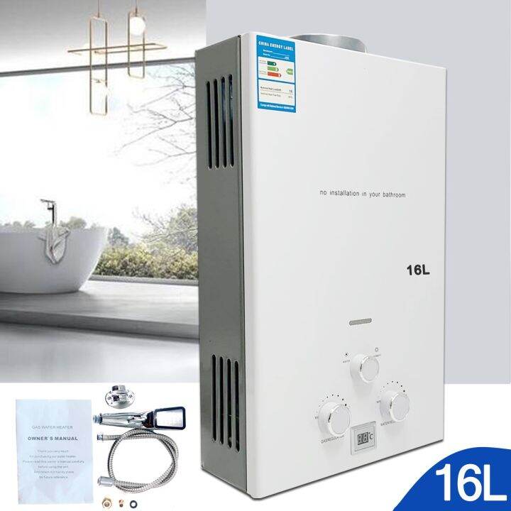 16L 32KW LPG Gas Propane Hot Water Heater Instant Tankless Boiler Water