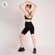 Set đồ tập Yoga Gym thiết kế cao cấp Hibi Sports H112 - Áo 6 dây phối