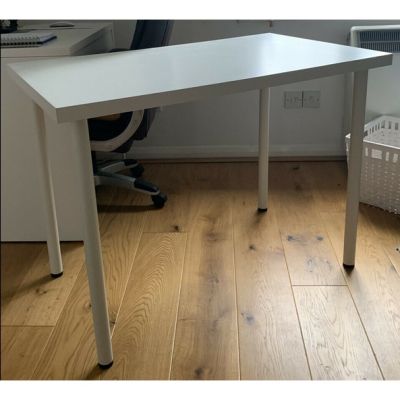 ( โปรโมชั่น++) คุ้มค่า [ลด12%FH68FHRK] โต๊ะทำงานLINNMONท็อปขาว ขาขาว100x60cm. อิเกียแท้100% ราคาสุดคุ้ม โต๊ะ ทำงาน โต๊ะทำงานเหล็ก โต๊ะทำงาน ขาว โต๊ะทำงาน สีดำ