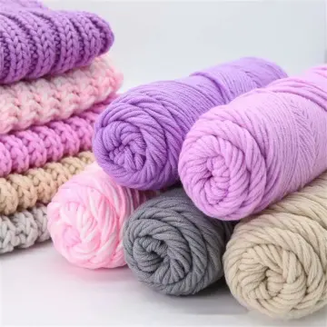 COOMAMUU 100G/pcs Cotton Blended Crochet Yarn Thick Thread Summer Fashion  Coarse Twist Rope for Crocheting Hat Bag