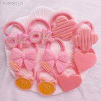 ▣✼▲ 2Pcs Letter Bow Heart Hair Accessories Children Rubber Bands Scrunchies Elastic Hair Bands Girls Headband Decorations Ties Gum