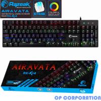 [ส่งเร็วพิเศษ!] Razeak RK-X14 คีย์บอร์ดสำหรับเกม Airavata Semi Blue Switch Mechanical Gaming