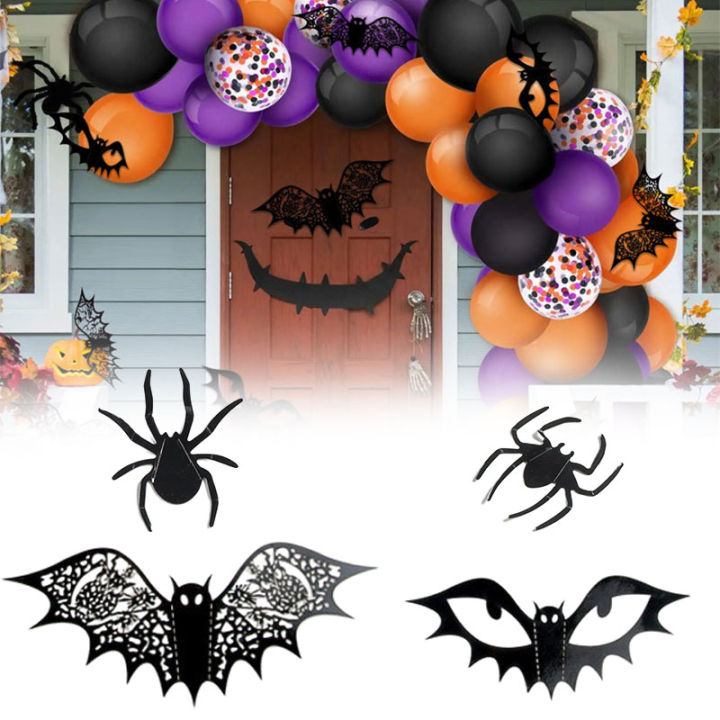 12 cái nhãn dán trang trí tường nhện dơi 3D Halloween trang hoàng ...