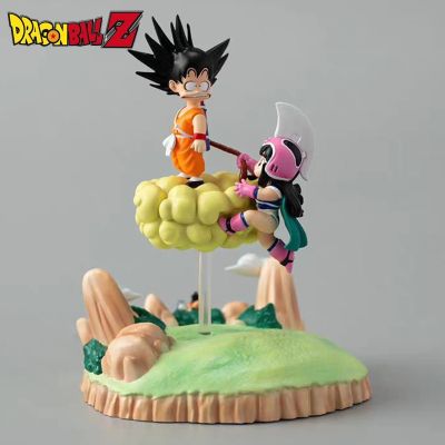 ZZOOI Dragon Ball Sun Goku Chichi Anime Figure Somersault Cloud Model Dolls Figurine Decor Action Figures Collections Toys Kids Gifts