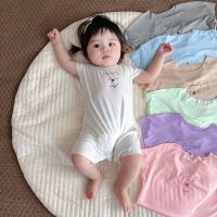 Modal children sleepwear ultra-thin baby romper suit short-Clothing leisurew Childrens Pajamas ultra-Light Bodysuit short-sleeved Homewear Day Clothes sy4711