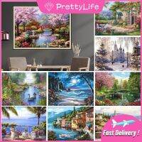 【PL】Landscape Painting 5D DIY Diamond Painting ขนาดใหญ่สำหรับตกแต่งบ้าน80x60cm