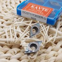 KAVTE 10PCS DCGT11T302ER-U DCGT11T304ER-U DCGT11T302EL-U DCGT11T304EL-U เม็ดมีด เคลือบสีสันสดใส พิเศษสําหรับสแตนเลส