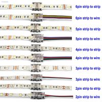 ●□ 1/3pcs LED Connector 2/3/4/5/6 Pin LED Strip Connector For SMD 5050 RGB RGBW RGBWW CCT WS2812B LED Strip Wire Connection Splice