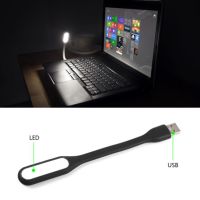 [A VOGUE] แบบพกพา USB LEDBook อ่านหนังสือโคมไฟ PCLaptop โน๊ตบุ๊คที่มีความยืดหยุ่น Bendable ไฟกลางคืน