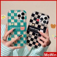 Mowin - เข้ากันได้สำหรับ เคสไอโฟน เคสไอโฟน11 สำหรับ iPhone 14 เคส หนา เคสนิ่ม เคสใสถุงลมนิรภัยกันกระแทกหมีน่ารักสำหรับ 13 12 M