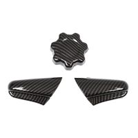 3Pcs Rustproof Protector Protective Cover for Seat Adjustment Button for 2016-2020 Toyota Tacoma Carbon Fiber Pattern