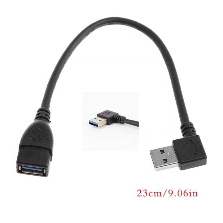 USB 3.0 A Left/Right Angle 90 Degree Male To Female Adapter Cable ...