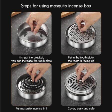 Fireproof With Lid Mosquito Coil Holder Mosquito Coils Plate with free ...