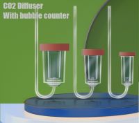 MINI CO2 Diffuser พร้อม Bubble Counter อะคริลิค Aquarium คาร์บอนไดออกไซด์โปร่งใส Refiner ถังปลา Water Plants