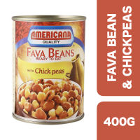 Americana Quality Fava Beans with Chickpeas 400g ++ อเมริกานา ถั่วฟาว่าคุณภาพผสมถั่วชิกพี 400 กรัม