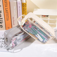 Waterproof Pencil Bag Transparent Pen Case Large Capacity Stationery Holder INS Style Pencil Case Transparent Pencil Bag