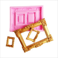 1 Pc Silicone Fondant Mold Photo Frame Silicone Mold Food Grade Fondant Cake Decoration Mold Sugar Craft Tools