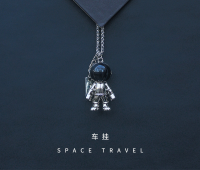 จี้รถ Creative Spaceman แขวน Hip Hop นักบินอวกาศเครื่องประดับกระจกมองหลังอัตโนมัติอุปกรณ์ตกแต่งภายในของขวัญเด็ก-SJK STORE