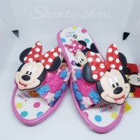 +มีไฟ+ รองเท้าแตะสวม มินนี่ เมาส์ Minnie Mouse MN48 (มี 3สี)