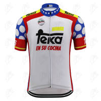 Spain Men Retro Teka Bike Team Cycling Jersey Short Sleeve Bicycle Shirts Tops Road Racing Clothing MTB Jersey Ropa Ciclismo