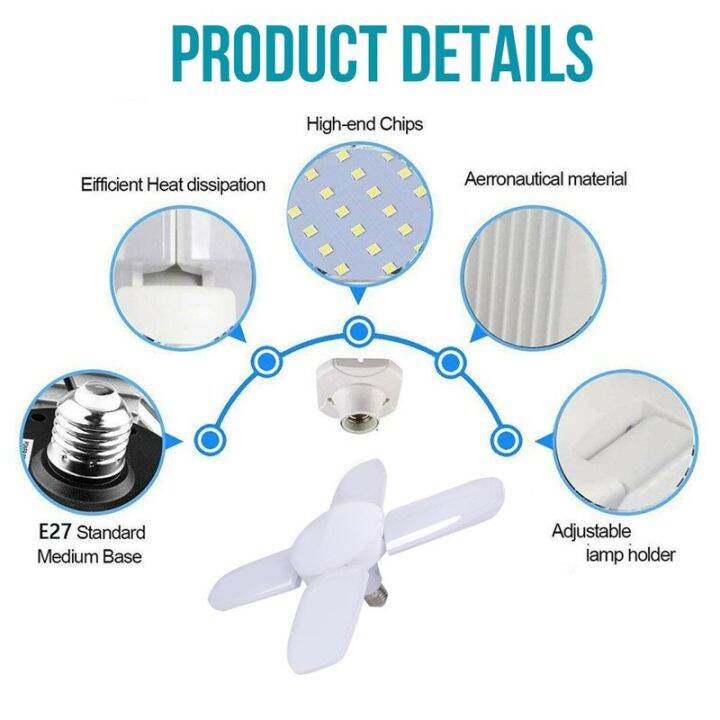 fast-delivery-gaqiugua6-ไฟโคมไฟแขวน-led-แบบใบมีดพัดลมพับเก็บได้60w-เปลวไฟไม่กระพริบ-e27-b22หลอดไฟ-led-โคมไฟเพดานปรับได้มุม220v-360องศา