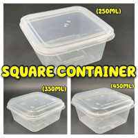 MY-BUNGKUS 50pcs Container Petak Kecil Square Disposable Or Washable Container 250ml/250grams 350ml/350grams 450ml/450grams