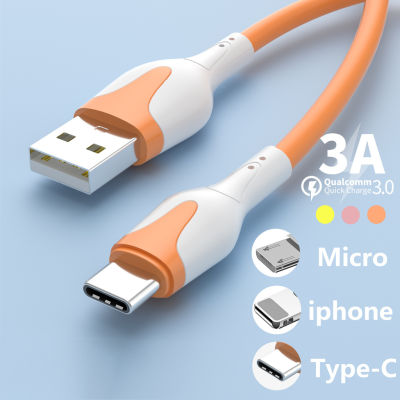 Type-C Fast Charging Cable Candy Color Charging Data Cabl Soft Plastic Data Line for Hand Phone