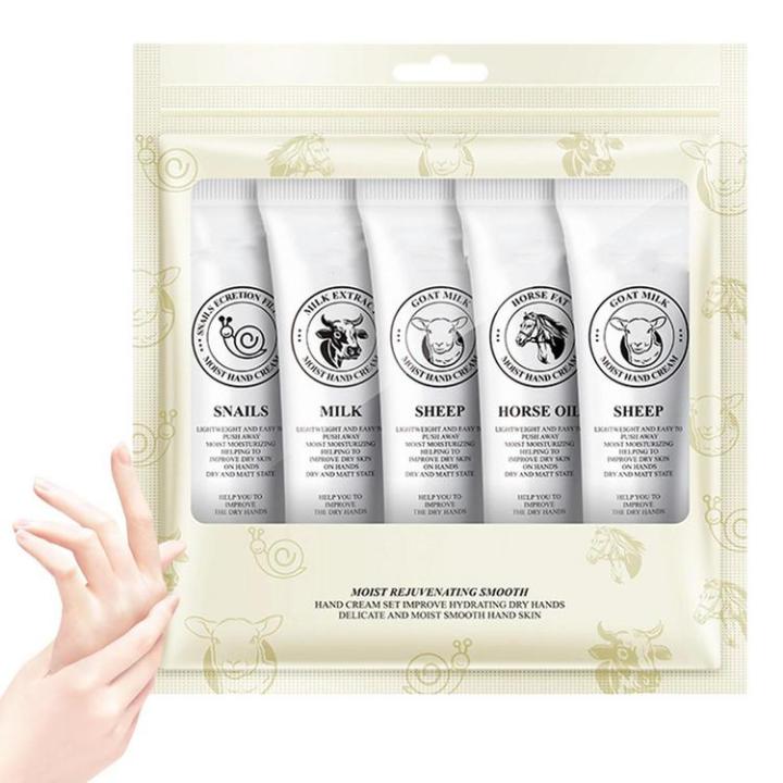 hand-cream-set-5-pcs-hand-cream-travel-size-hand-lotion-for-dry-cracked-hands-feet-body-hand-care-moisturizing-cream-mini-hand-lotion-gifts-remarkable