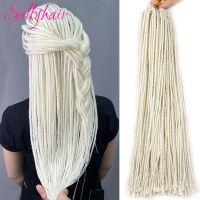 Sallyhair Synthetic Dreadlocks 1 Pack 12strands 20inch Braiding Hair Extensions Crochet Braids Hair White Pink Black