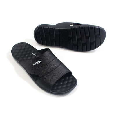 ADDA รองเท้าแตะแบบสวม  รองเท้าแอดด้า รองเท้าผู้ชาย รองเท้ายางสีดำ รองเท้าแตะแฟชั่น รองเท้าผู้ใหญ่ ใส่สบาย รุ่น 13X00-M1