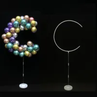 2set DIY Moon Balloon Holder Ballons Stand Column Ballons Arch for Eid Ramadan Party Favor Eid Al-fitr Ramadan Mubarak Decor
