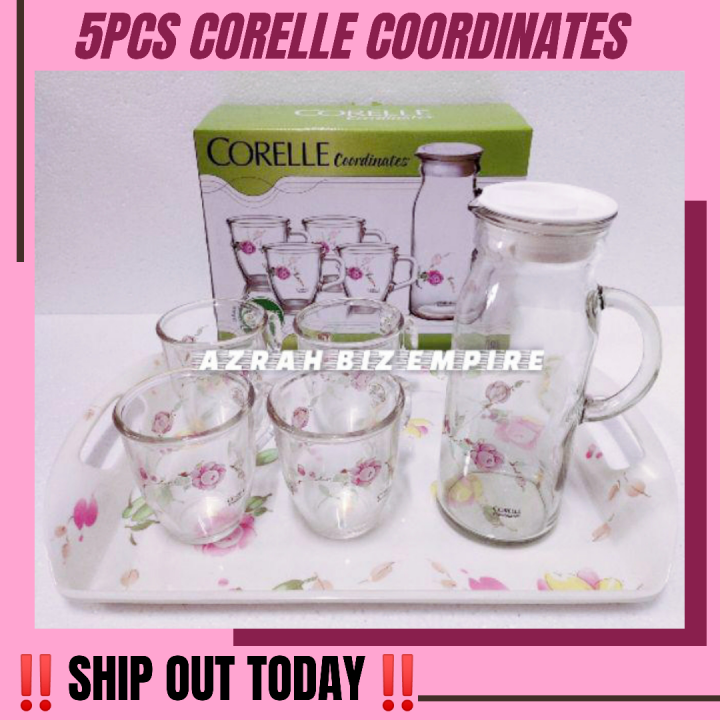 HOT SALE! 5PCS CORELLE COORDINATES JUG SET / SET CAWAN & JAG CORELLE