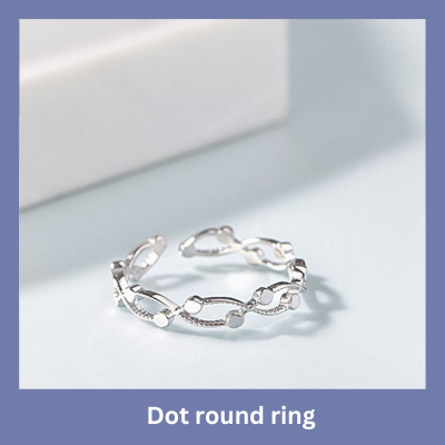 แหวนเงิน Dot round ring แหวนเงินดีไซน์น่ารัก