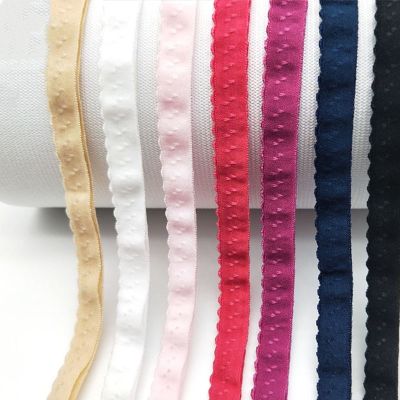 11mm Tape Flat Nylon Elastic Rubber Band For Underwear Shoulder Strap Double-layered Edge Folding Bra Belt DIY Lace Sewing