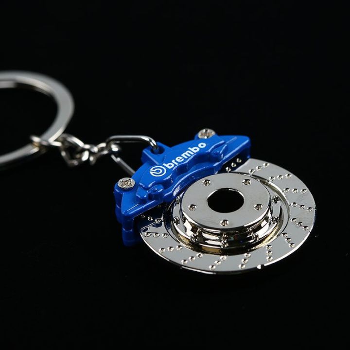 พวงกุญแจรถหลายสีสำหรับกุญแจรอกหมุนโลหะดิสก์เบรกที่ใส่พวงกุญแจพวงกุญแจอัตโนมัติ-gantungan-kunci-motor-สำหรับเป็นของขวัญจี้ห้อยรถยนต์