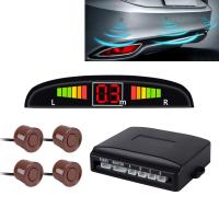 AutoAccessories Car Buzzer Reverse Backup Radar System - Premium Quality 4 Parking Sensors Car Reverse Backup Radar System with LCD Display(Brown)